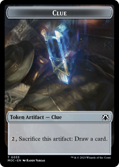 Golem // Clue Double-Sided Token [March of the Machine Commander Tokens] | Galactic Gamez