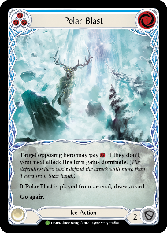 Polar Blast (Blue) [LGS074] (Promo)  Rainbow Foil | Galactic Gamez