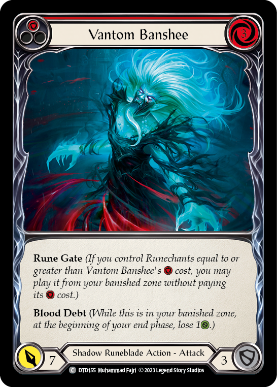 Vantom Banshee (Red) [DTD155] (Dusk Till Dawn)  Rainbow Foil | Galactic Gamez