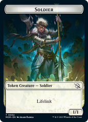 Soldier // Teferi Akosa of Zhalfir Emblem Double-Sided Token [March of the Machine Tokens] | Galactic Gamez