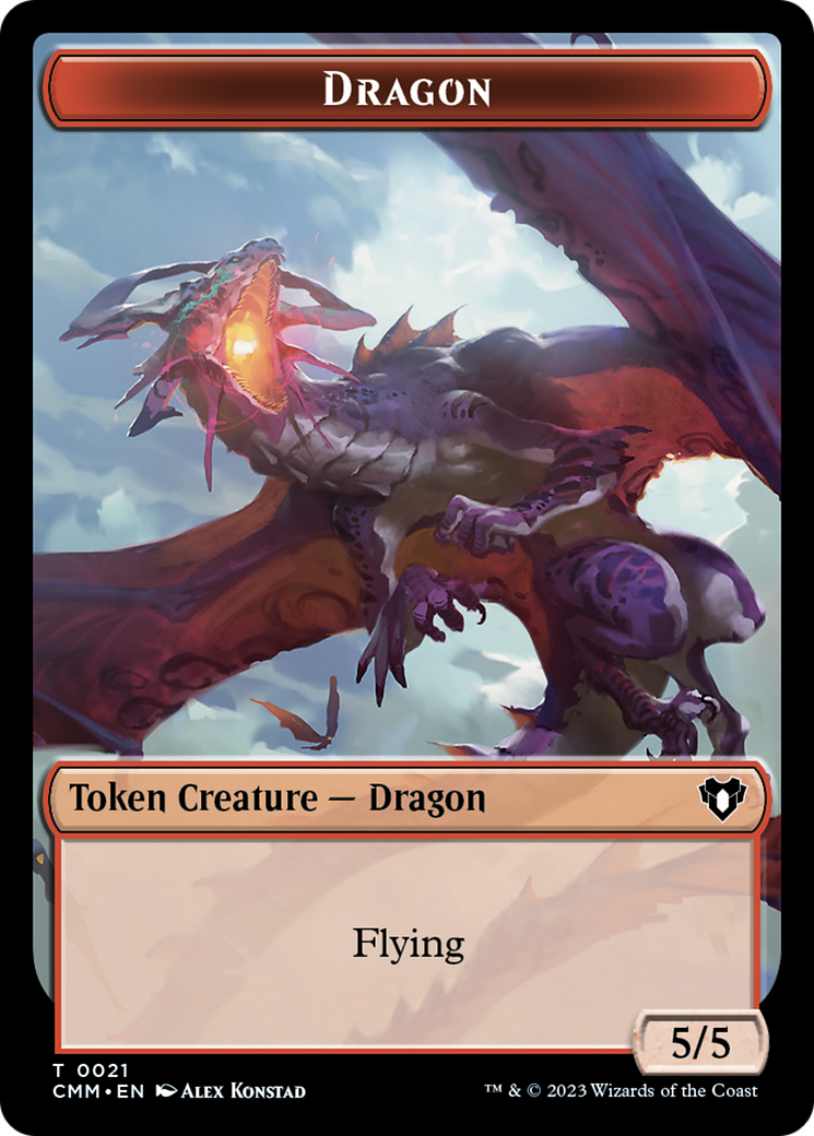 Dragon Token (21) [Commander Masters Tokens] | Galactic Gamez