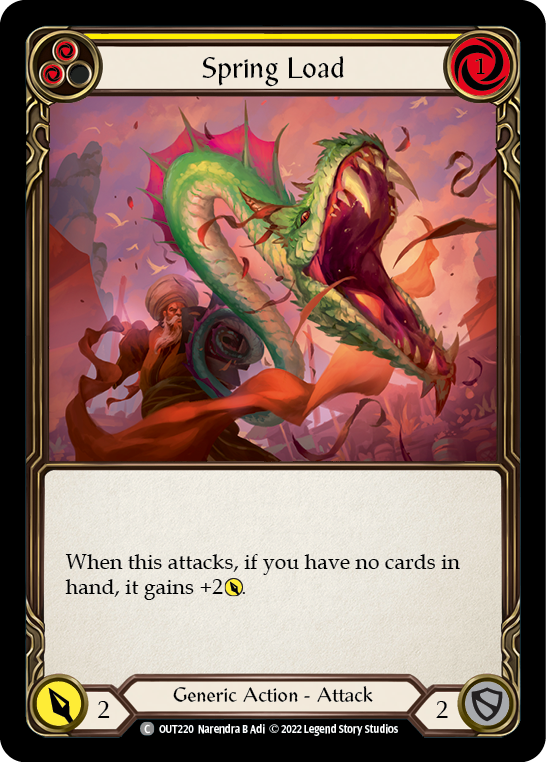Spring Load (Yellow) [OUT220] (Outsiders)  Rainbow Foil | Galactic Gamez