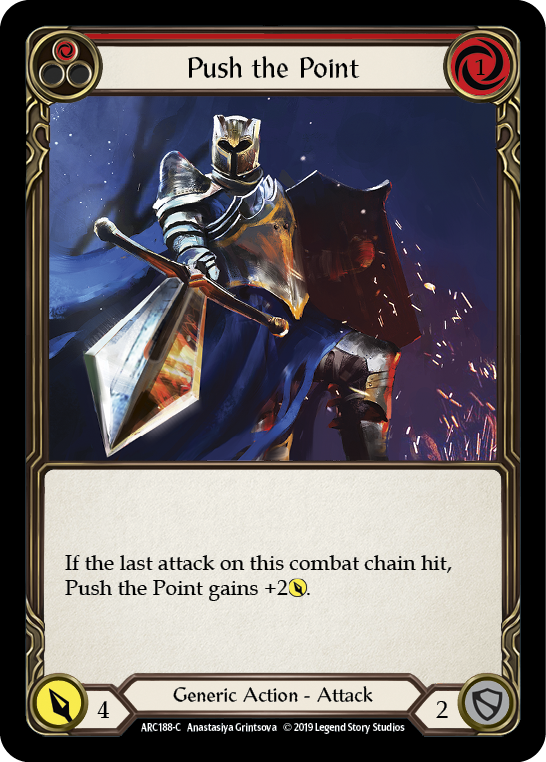Push the Point (Red) [ARC188-C] (Arcane Rising)  1st Edition Rainbow Foil | Galactic Gamez