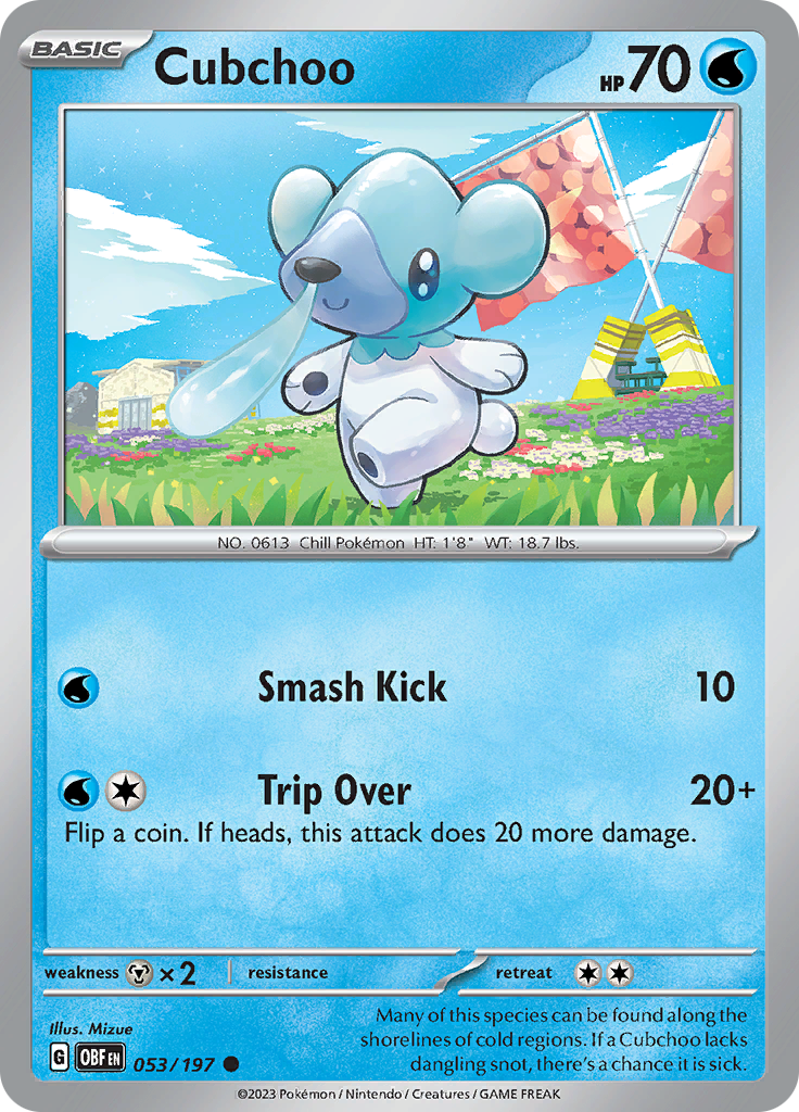 Cubchoo (053/197) [Scarlet & Violet: Obsidian Flames] | Galactic Gamez