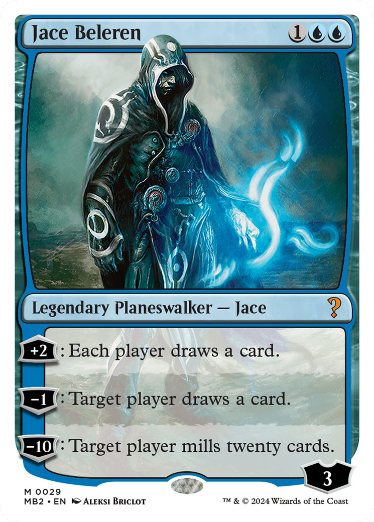 Jace Beleren (White Border) [Mystery Booster 2] | Galactic Gamez