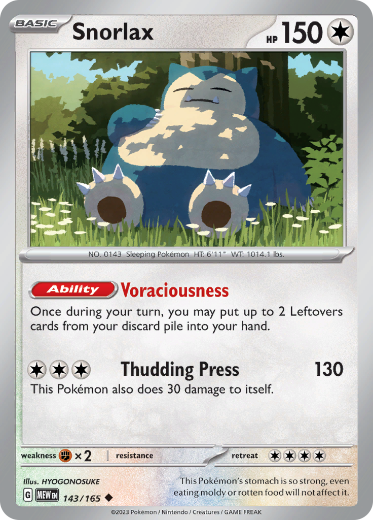 Snorlax (143/165) [Scarlet & Violet: 151] | Galactic Gamez