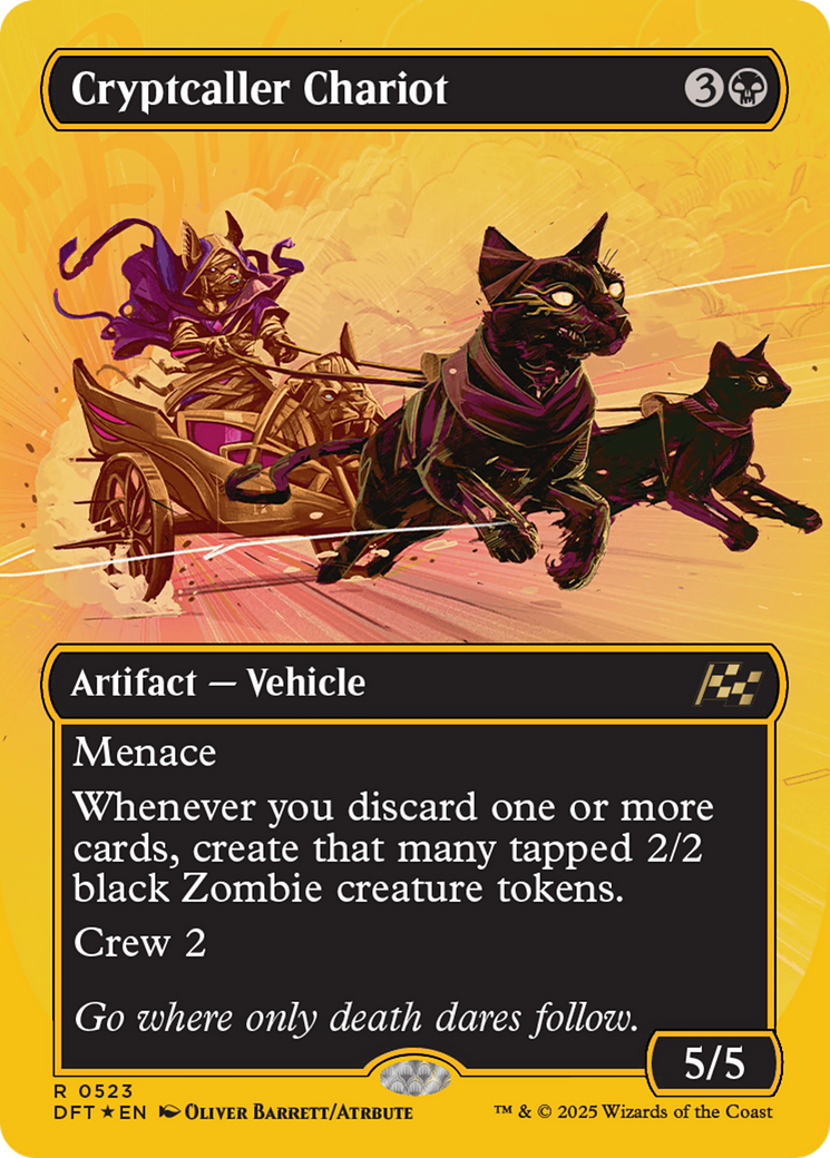 Cryptcaller Chariot (Borderless) (First-Place Foil) [Aetherdrift] | Galactic Gamez