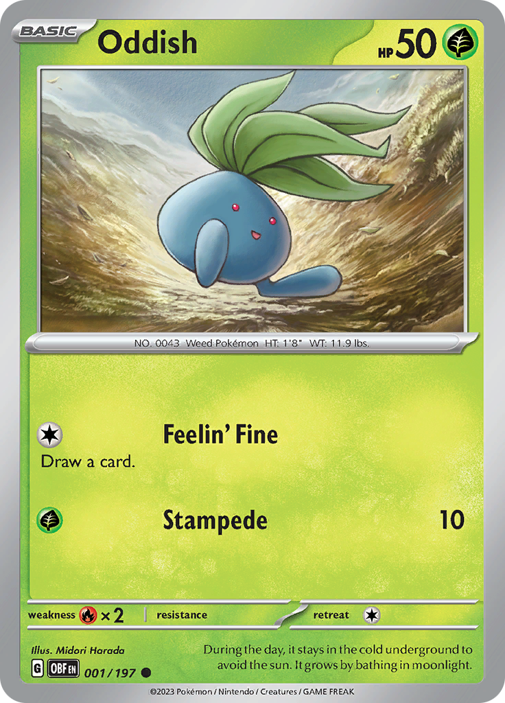 Oddish (001/197) [Scarlet & Violet: Obsidian Flames] | Galactic Gamez