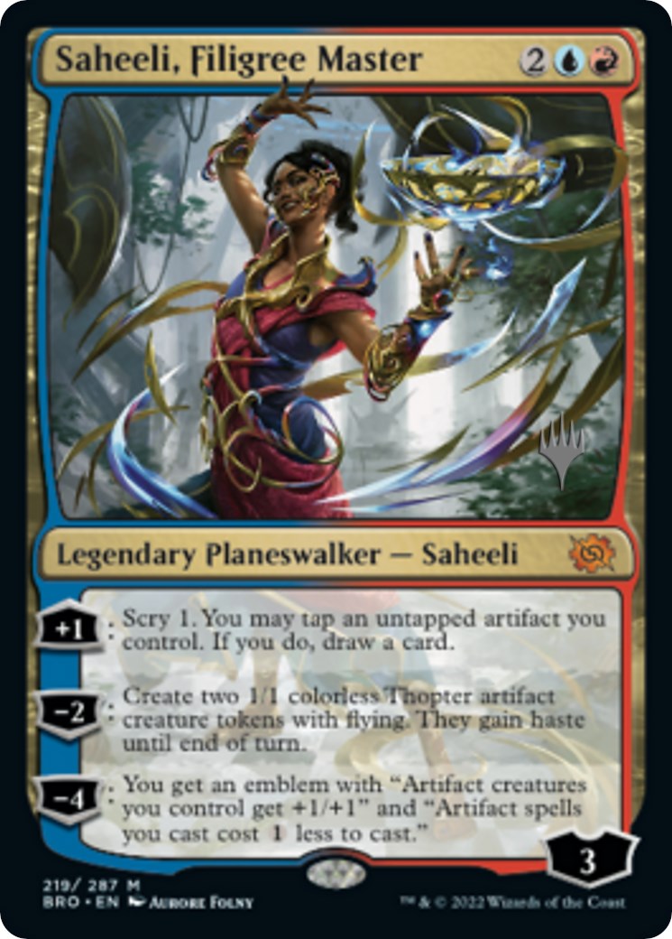 Saheeli, Filigree Master (Promo Pack) [The Brothers' War Promos] | Galactic Gamez