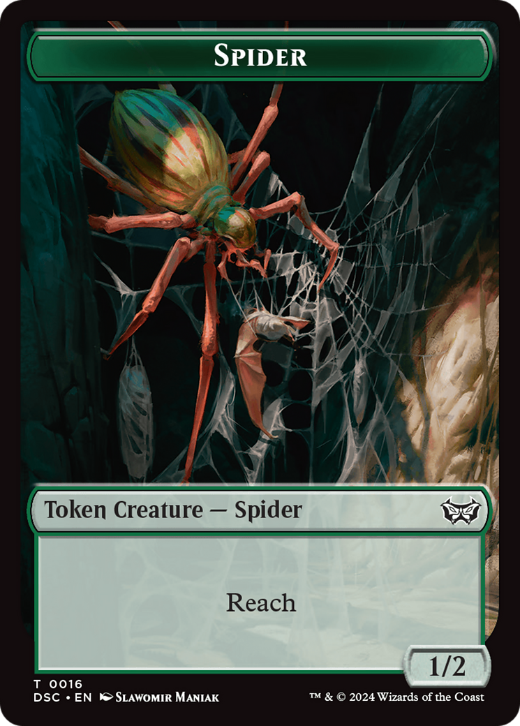 Treefolk // Spider Double-Sided Token [Duskmourn: House of Horror Commander Tokens] | Galactic Gamez