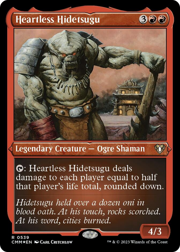 Heartless Hidetsugu (Foil Etched) [Commander Masters] | Galactic Gamez