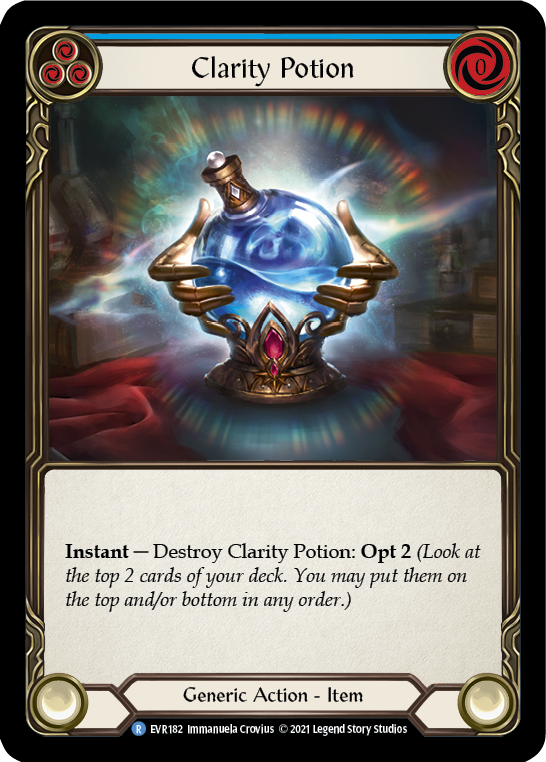 Clarity Potion [EVR182] (Everfest)  1st Edition Cold Foil | Galactic Gamez