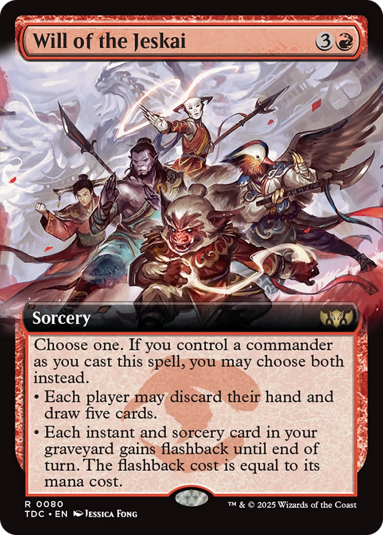 Will of the Jeskai (Extended Art) [Tarkir: Dragonstorm Commander] | Galactic Gamez