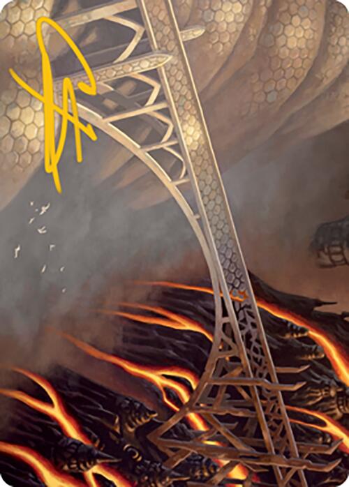 Rustvale Bridge Art Card (Gold-Stamped Signature) [Modern Horizons 2 Art Series] | Galactic Gamez