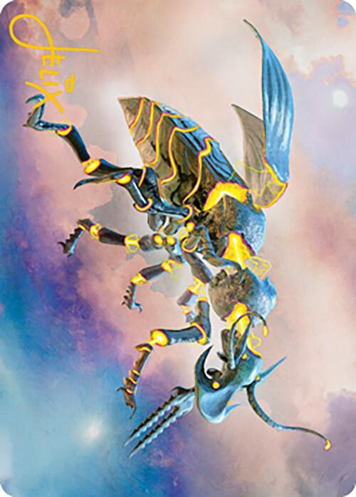 Zabaz, the Glimmerwasp Art Card (Gold-Stamped Signature) [Modern Horizons 2 Art Series] | Galactic Gamez