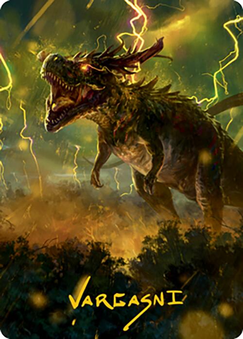 Thrasta, Tempest's Roar Art Card (42) (Gold-Stamped Signature) [Modern Horizons 2 Art Series] | Galactic Gamez