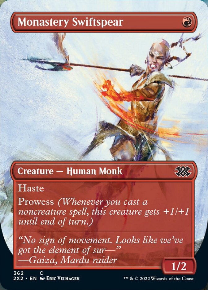 Monastery Swiftspear (Borderless Alternate Art) [Double Masters 2022] | Galactic Gamez