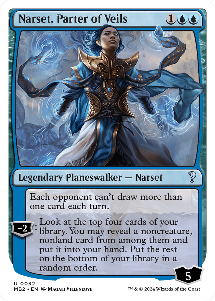 Narset, Parter of Veils (White Border) [Mystery Booster 2] | Galactic Gamez