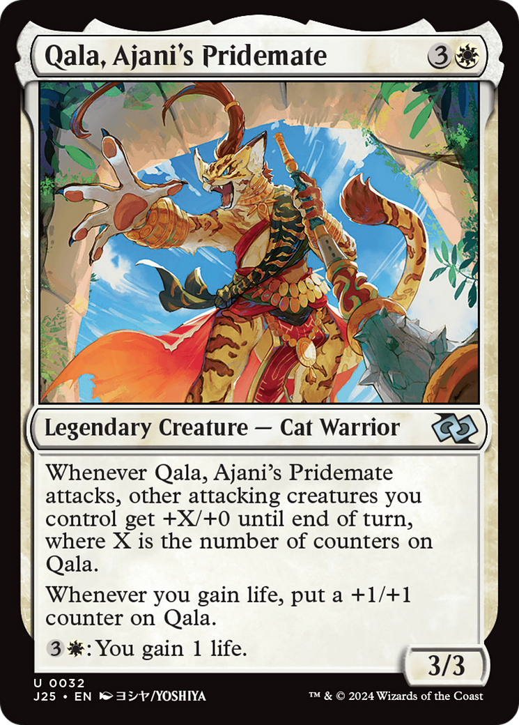 Qala, Ajani's Pridemate (Anime) [Foundations Jumpstart] | Galactic Gamez