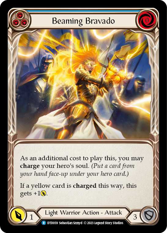Beaming Bravado (Blue) [DTD059] (Dusk Till Dawn)  Rainbow Foil | Galactic Gamez