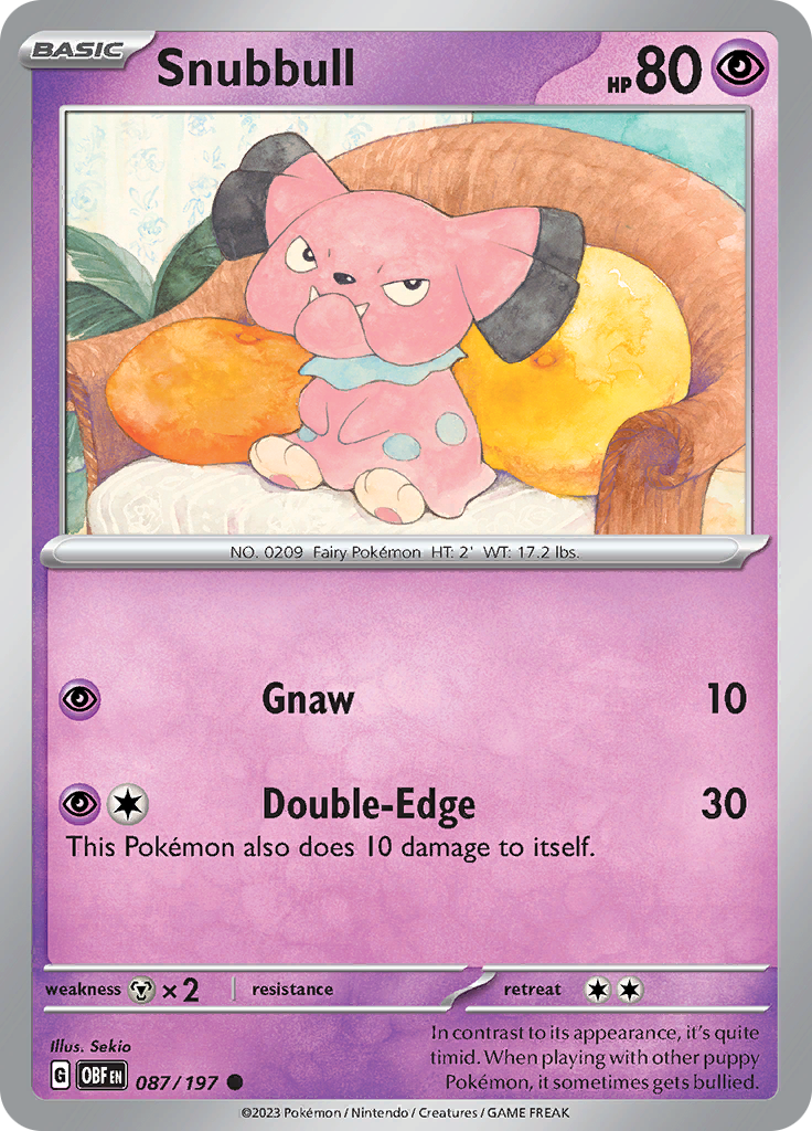 Snubbull (087/197) [Scarlet & Violet: Obsidian Flames] | Galactic Gamez