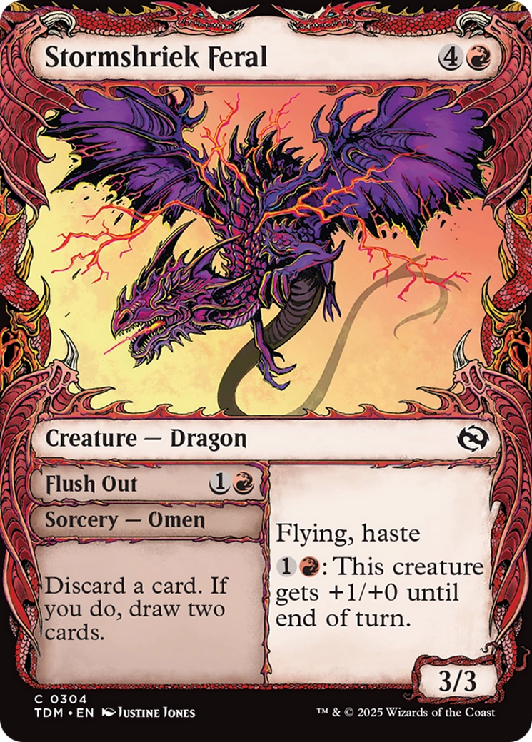 Stormshriek Feral (Showcase) [Tarkir: Dragonstorm] | Galactic Gamez