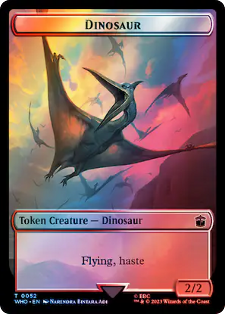 Alien // Dinosaur Double-Sided Token (Surge Foil) [Doctor Who Tokens] | Galactic Gamez