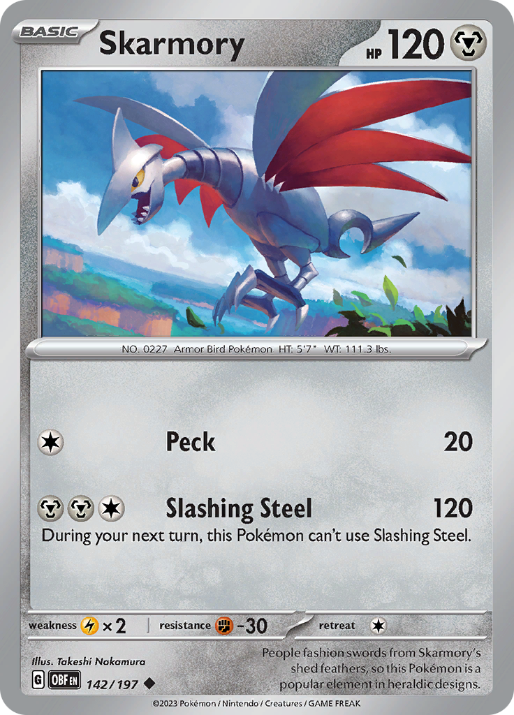 Skarmory (142/197) [Scarlet & Violet: Obsidian Flames] | Galactic Gamez