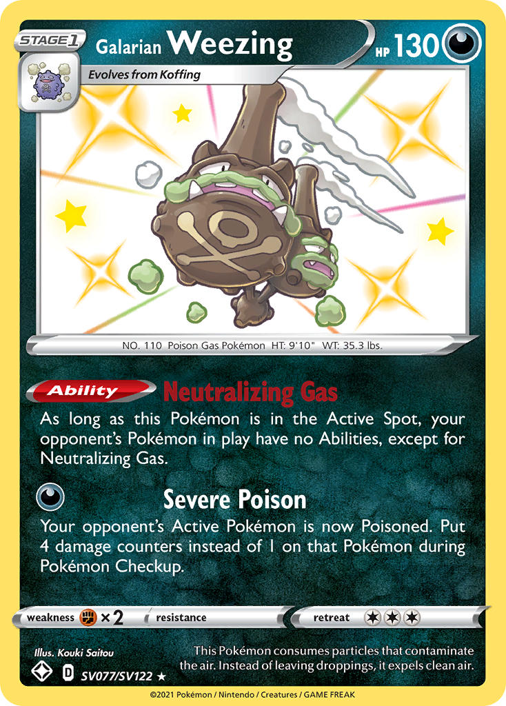 Galarian Weezing (SV077/SV122) [Sword & Shield: Shining Fates] | Galactic Gamez