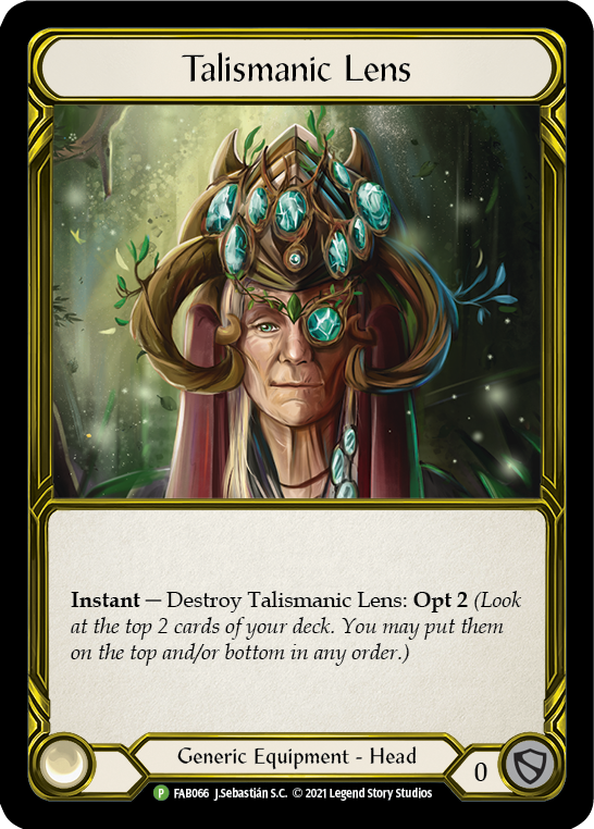 Talismanic Lens (Golden) [FAB066] (Promo)  Cold Foil | Galactic Gamez