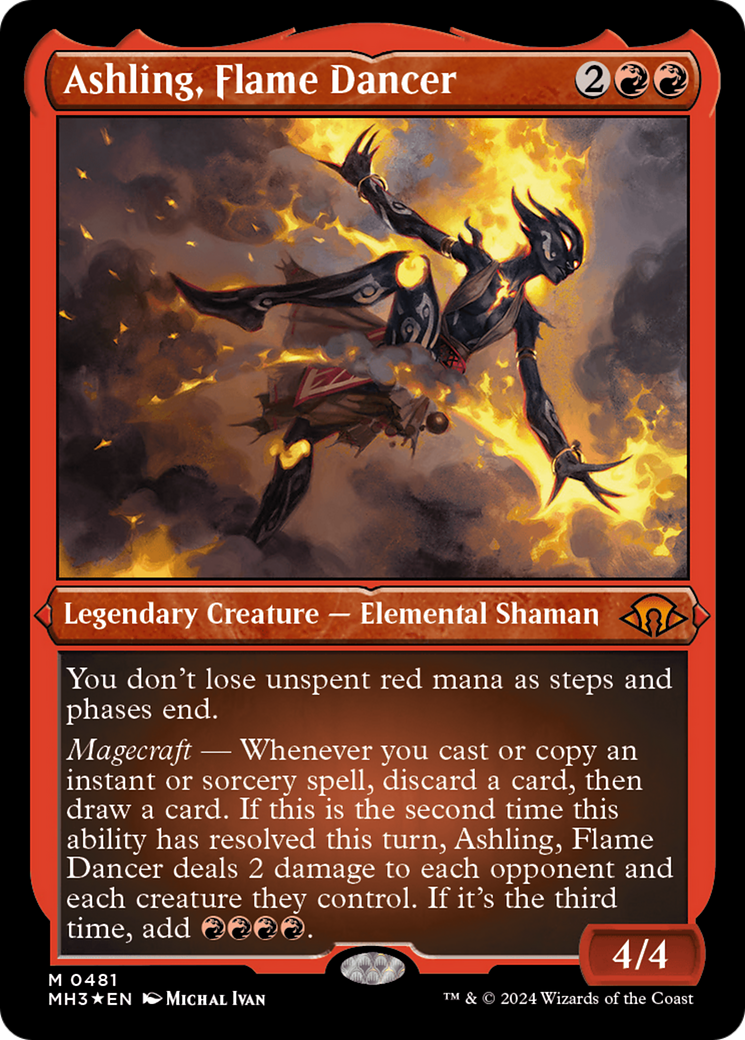 Ashling, Flame Dancer (Foil Etched) [Modern Horizons 3] | Galactic Gamez