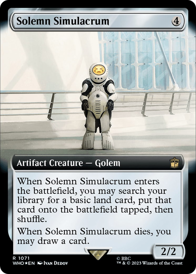 Solemn Simulacrum (Extended Art) (Surge Foil) [Doctor Who] | Galactic Gamez