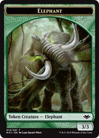 Elephant (012) // Spirit (016) Double-Sided Token [Modern Horizons Tokens] | Galactic Gamez