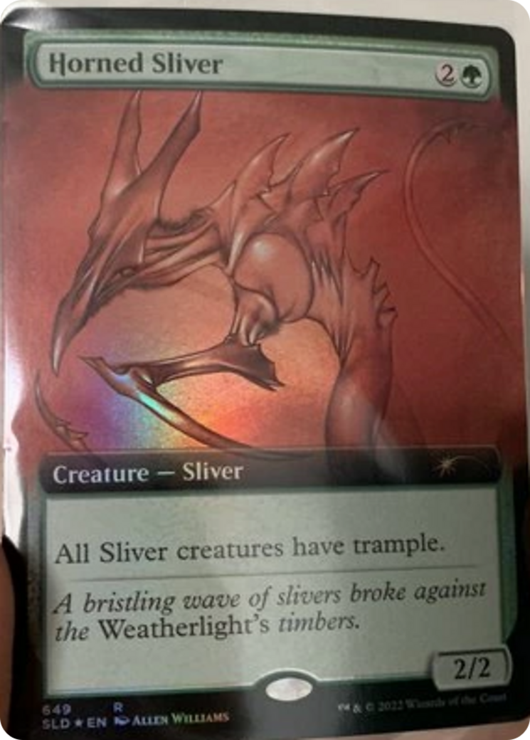 Horned Sliver (Extended Art) [Secret Lair Drop Promos] | Galactic Gamez