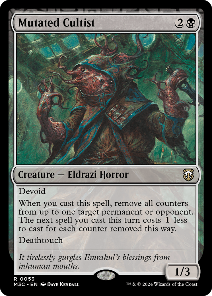 Mutated Cultist (Ripple Foil) [Modern Horizons 3 Commander] | Galactic Gamez