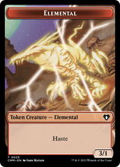 Human Soldier // Elemental (0025) Double-Sided Token [Commander Masters Tokens] | Galactic Gamez