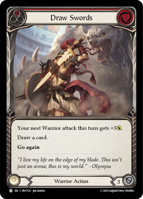 Draw Swords (Red) [HVY121] (Heavy Hitters)  Rainbow Foil | Galactic Gamez
