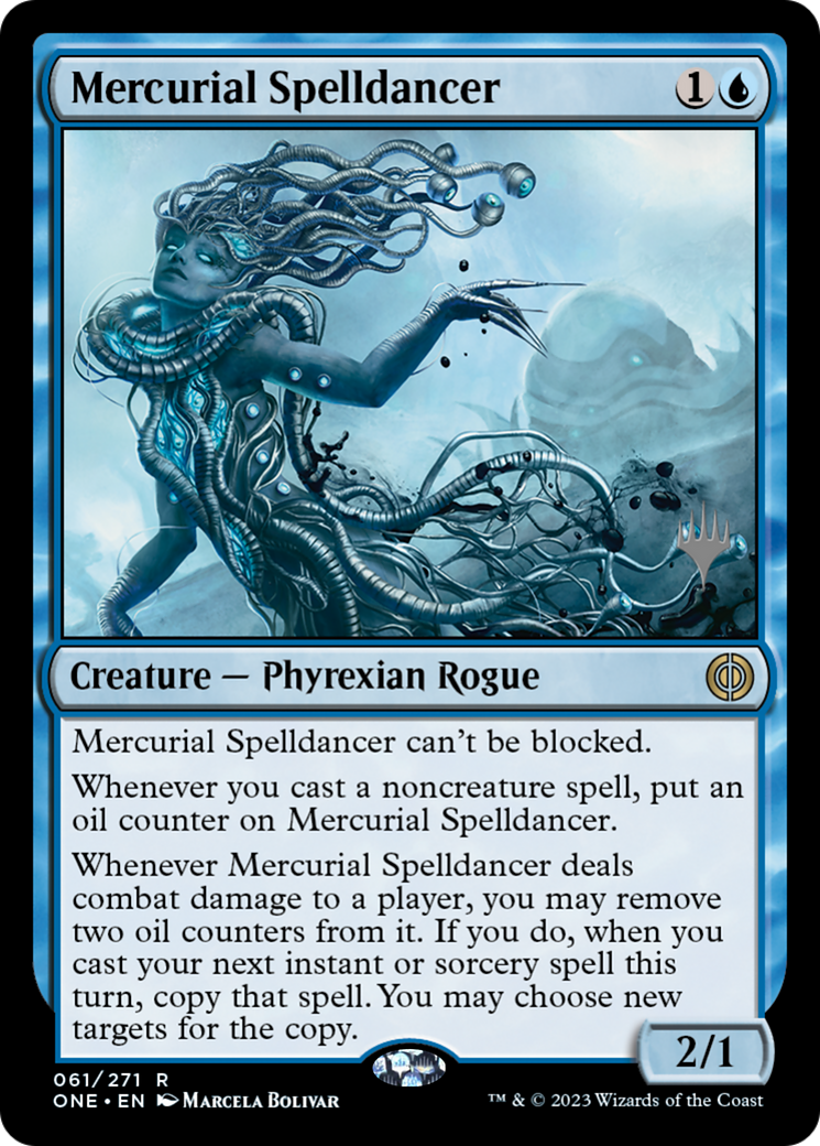 Mercurial Spelldancer (Promo Pack) [Phyrexia: All Will Be One Promos] | Galactic Gamez