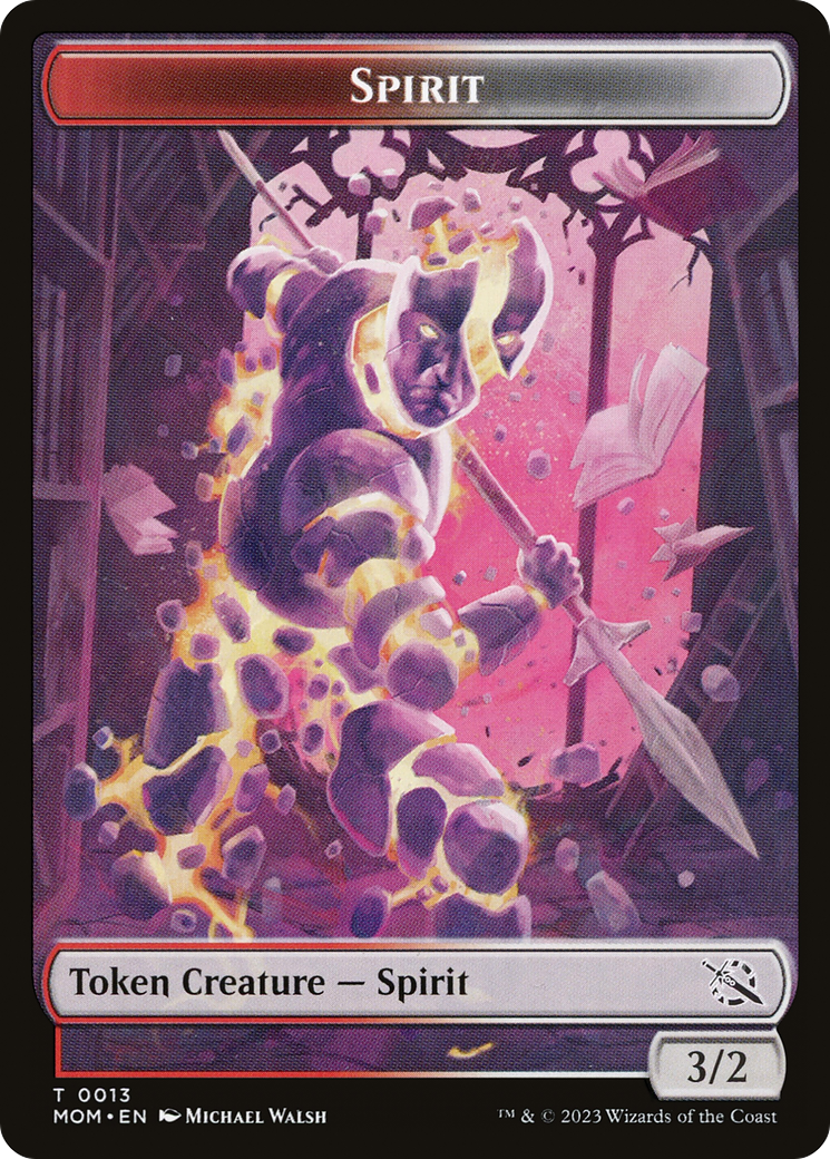 Monk // Spirit (13) Double-Sided Token [March of the Machine Tokens] | Galactic Gamez