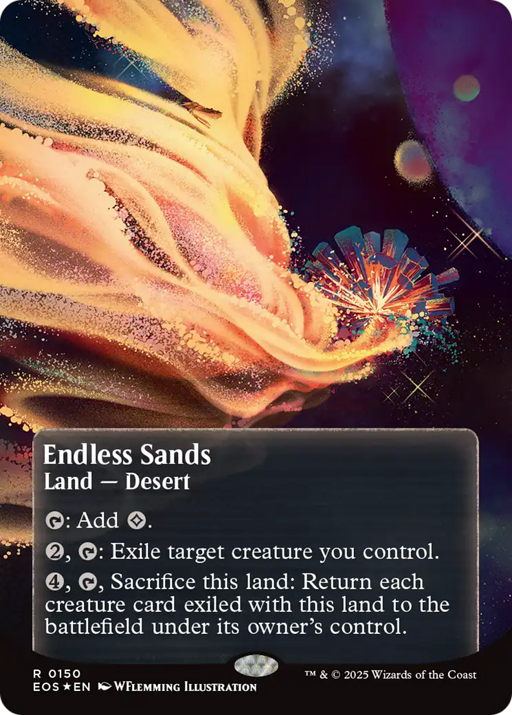 Endless Sands (0150) (Borderless) (Galaxy Foil) [Edge of Eternities: Stellar Sights] | Galactic Gamez