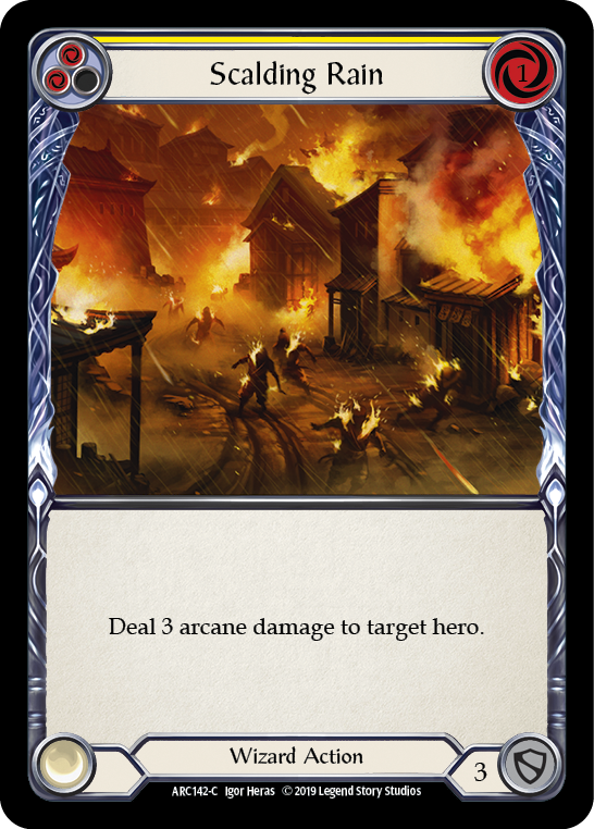 Scalding Rain (Yellow) [ARC142-C] (Arcane Rising)  1st Edition Normal | Galactic Gamez