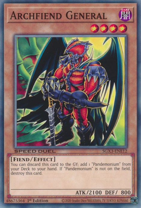 Archfiend General [SGX3-ENE12] Common | Galactic Gamez