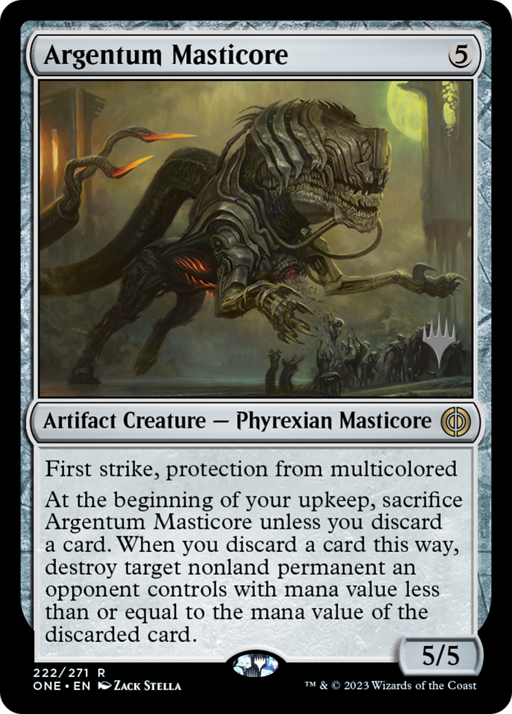 Argentum Masticore (Promo Pack) [Phyrexia: All Will Be One Promos] | Galactic Gamez