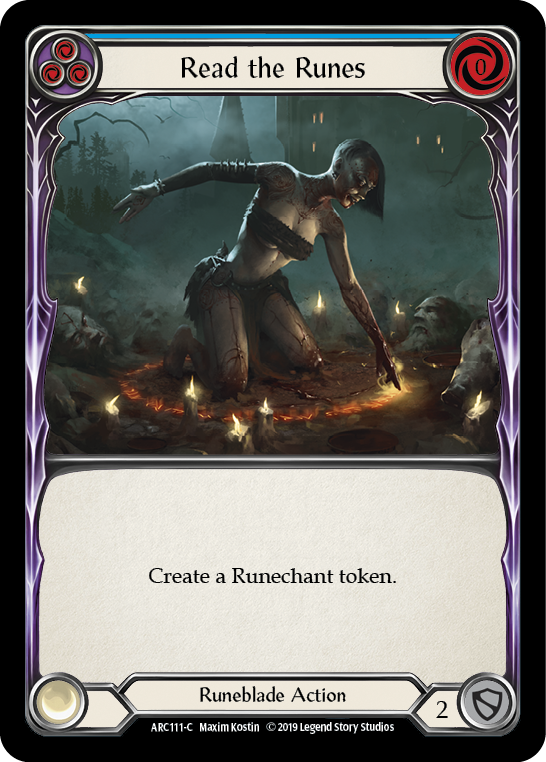 Read the Runes (Blue) [ARC111-C] (Arcane Rising)  1st Edition Rainbow Foil | Galactic Gamez