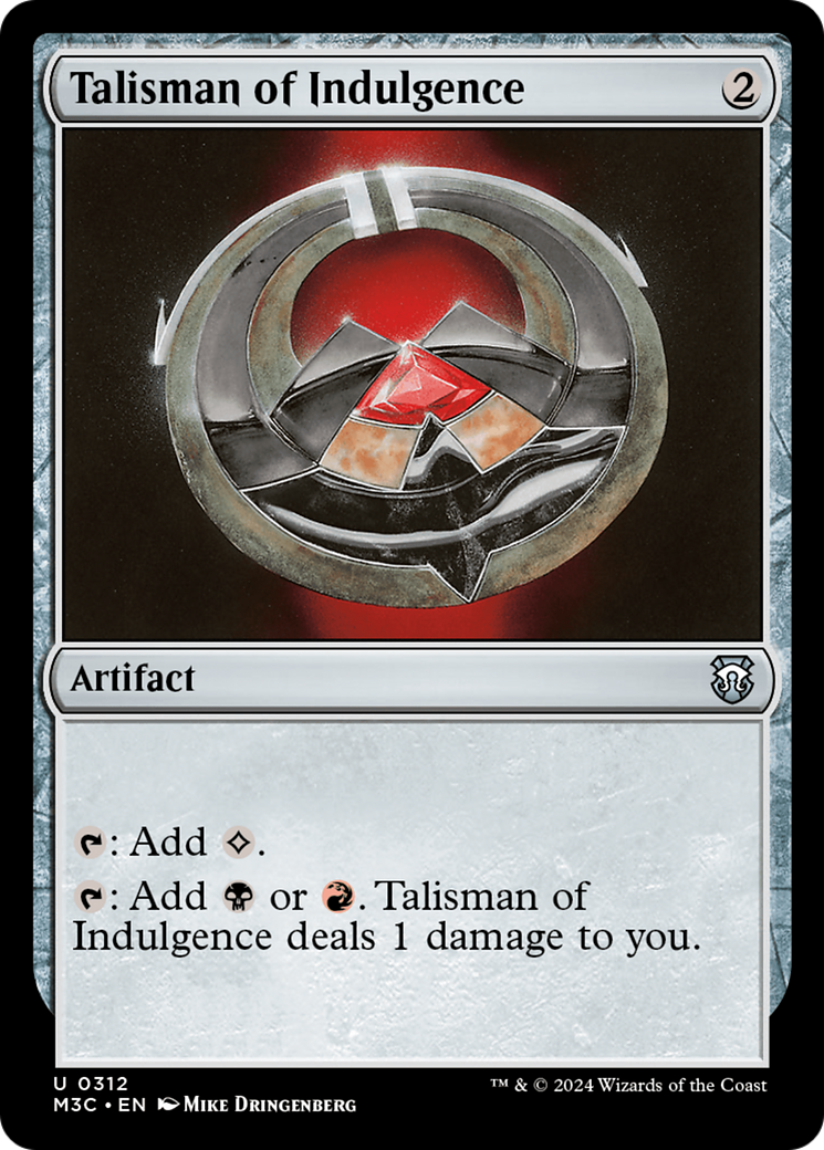 Talisman of Indulgence (Ripple Foil) [Modern Horizons 3 Commander] | Galactic Gamez