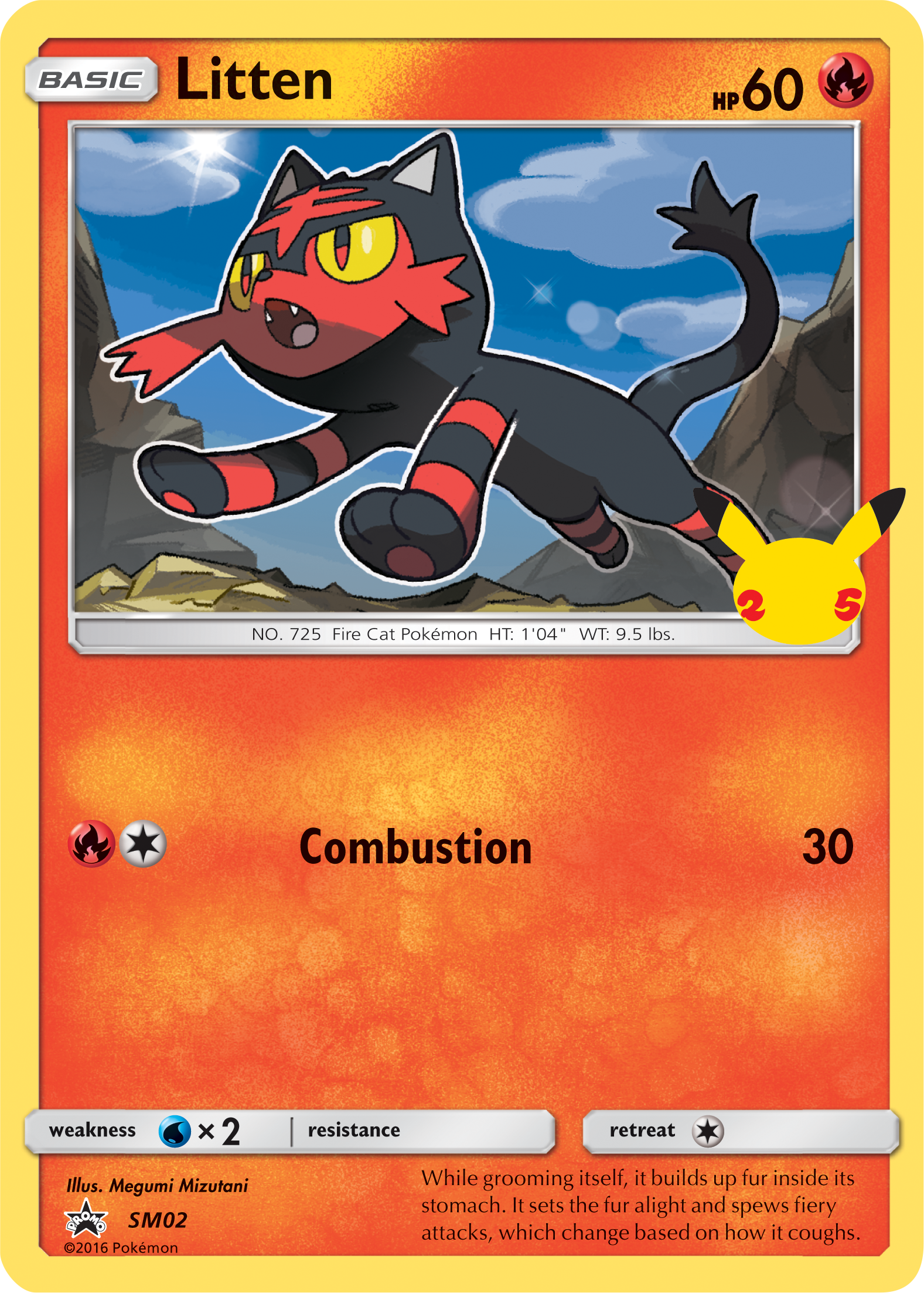 Litten (SM02) (Jumbo Card) [First Partner Pack] | Galactic Gamez