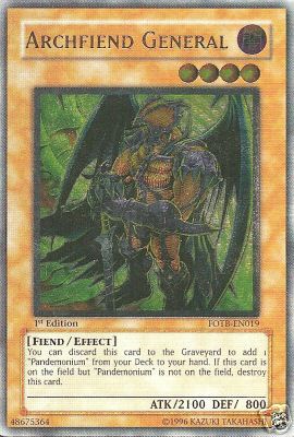 Archfiend General [FOTB-EN019] Ultimate Rare | Galactic Gamez