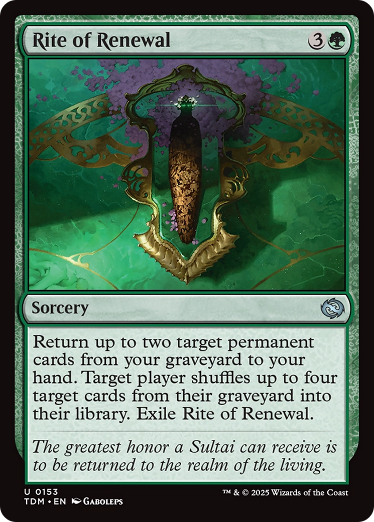 Rite of Renewal [Tarkir: Dragonstorm] | Galactic Gamez