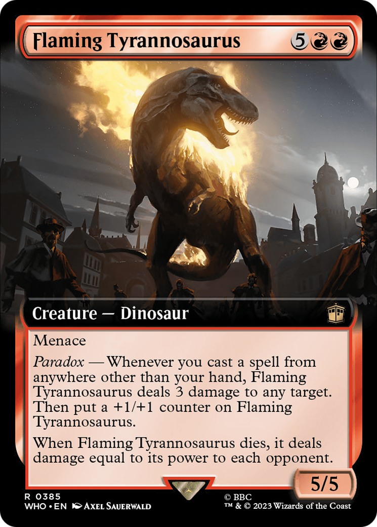 Flaming Tyrannosaurus (Extended Art) [Doctor Who] | Galactic Gamez