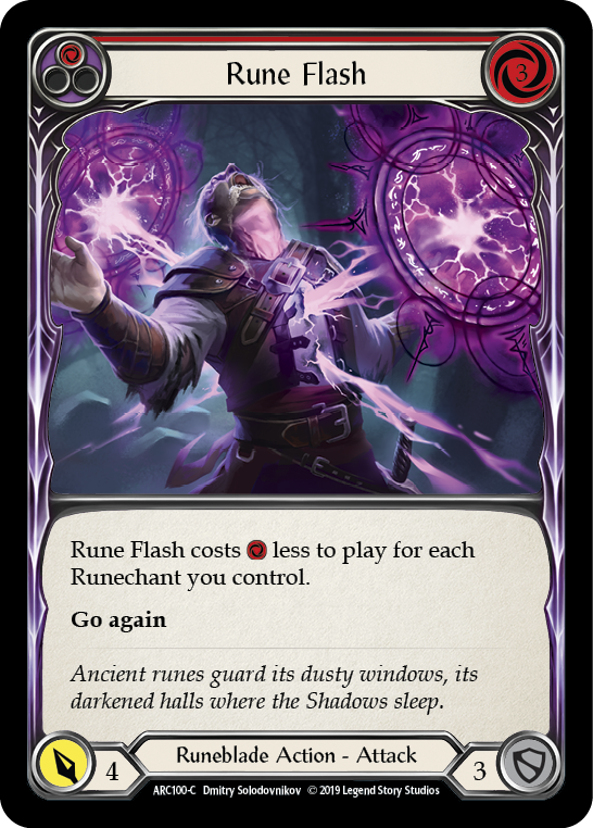 Rune Flash (Red) [ARC100-C] (Arcane Rising)  1st Edition Normal | Galactic Gamez